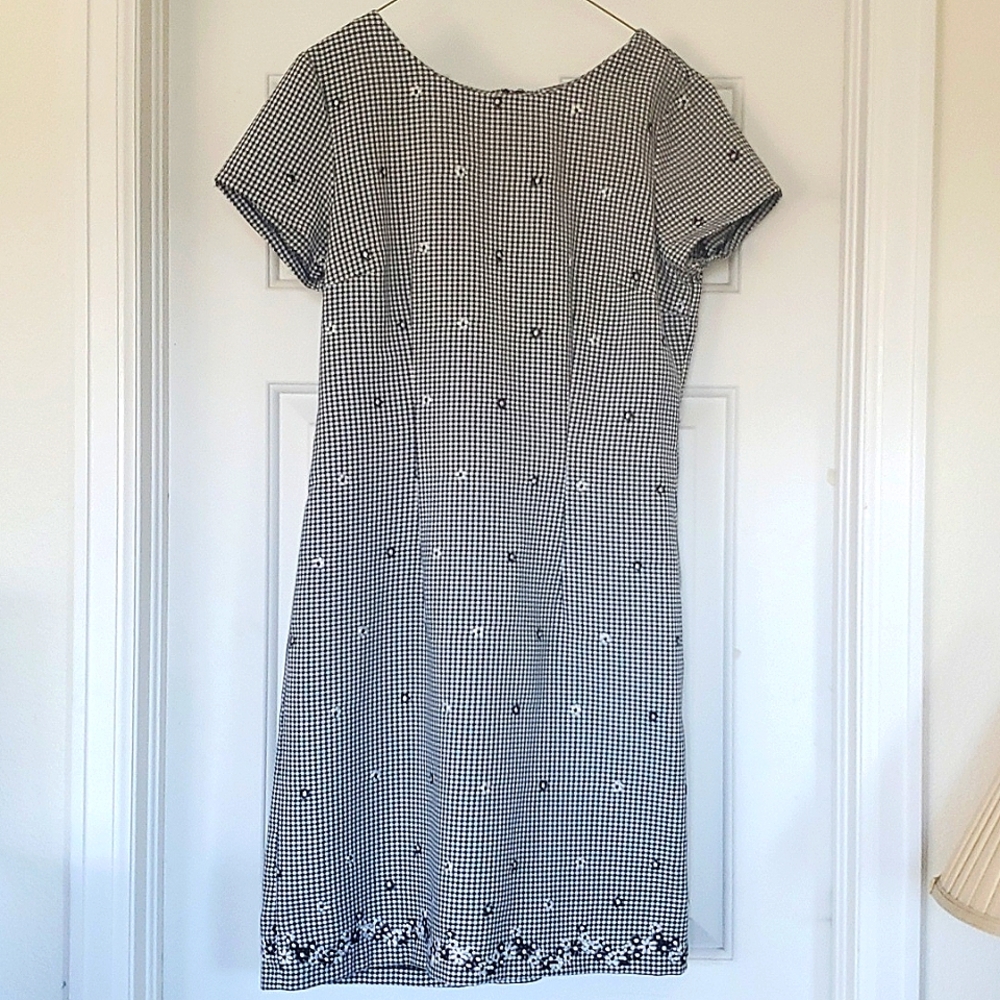CW brand checked preppy sheath dress daisy details size 10